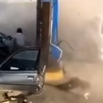 مرگ دلخراش زن در حادثه جایگاه سوخت‌گیری + فیلم