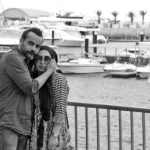 قاب عاشقانه نسیم ادبی و همسرش در بندر عمان با کشتی های شخصی لاکچری