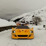 فراری F50 GT در برف؛ تصاویر رندر شده از هایپرکار کمیاب در مسیرهای کوهستانی برفی